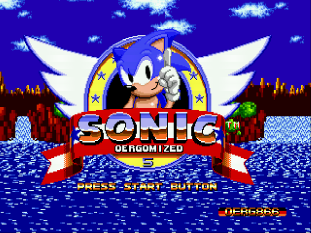 Sonic 1 Oergomized Title Screen